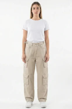 Baggy beige multicargo con cintura regulable