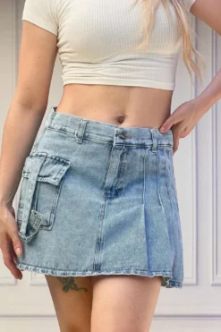 Pollera tableada cargo